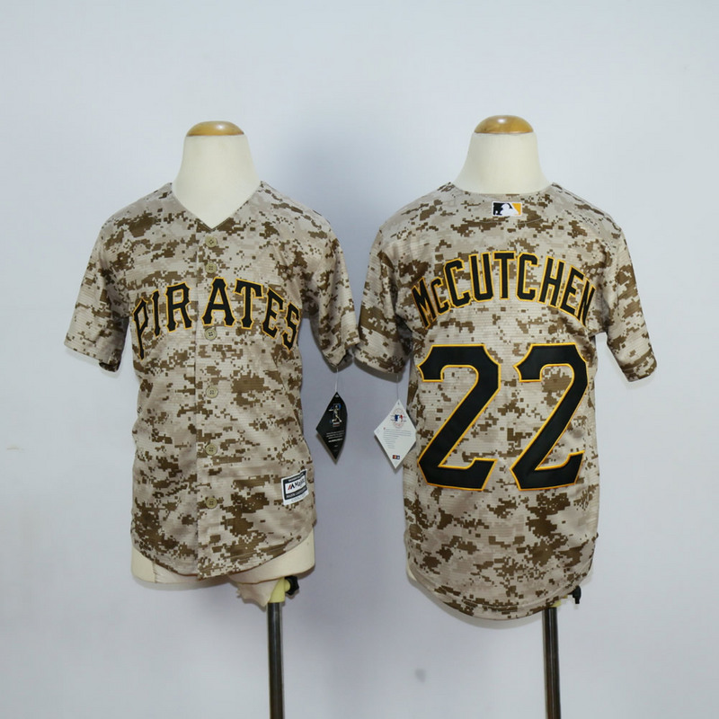 Youth Pittsburgh Pirates 22 Mccutchen Camo MLB Jerseys